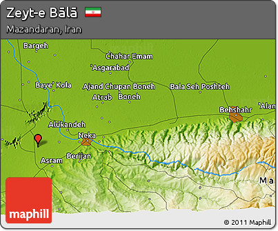 Physical 3D Map of Zeyt-e Bālā