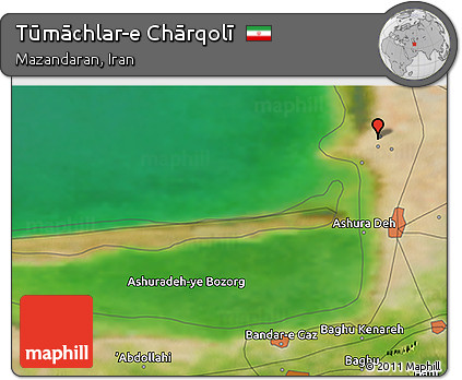 Satellite 3D Map of Tūmāchlar-e Chārqolī