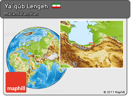 Physical Location Map of Ya`qūb Lengeh