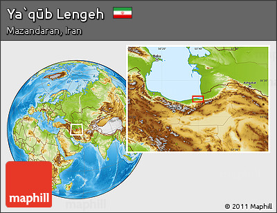 Physical Location Map of Ya`qūb Lengeh