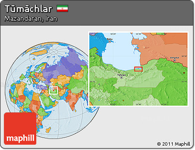 Political Location Map of Tūmāchlar