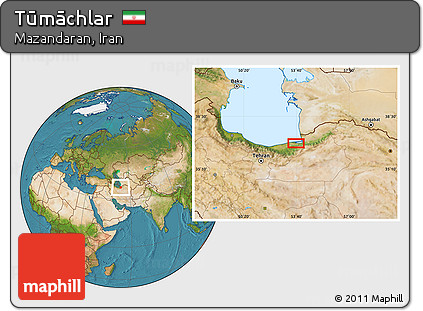 Satellite Location Map of Tūmāchlar