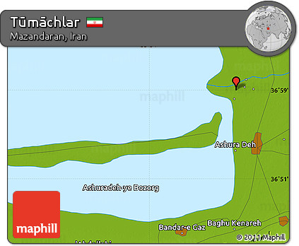 Physical Map of Tūmāchlar
