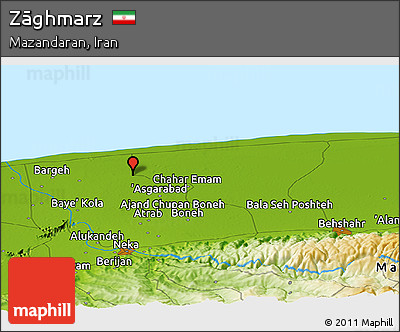 Physical Panoramic Map of Zāghmarz