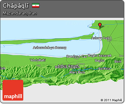 Political Panoramic Map of Chāpāqlī