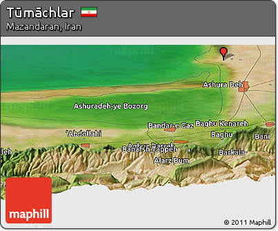 Satellite Panoramic Map of Tūmāchlar