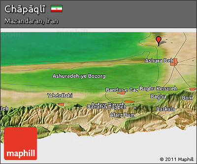 Satellite Panoramic Map of Chāpāqlī