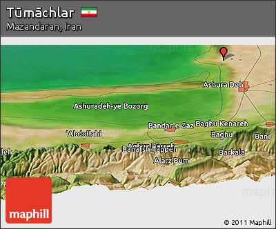 Satellite Panoramic Map of Tūmāchlar