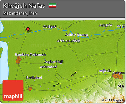 Physical 3D Map of Khvājeh Nafas