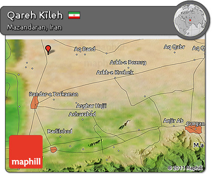 Satellite 3D Map of Qareh Kīleh