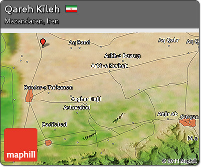 Satellite 3D Map of Qareh Kīleh