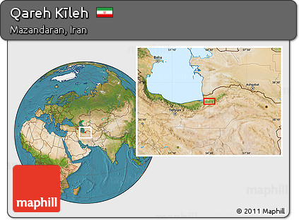 Satellite Location Map of Qareh Kīleh