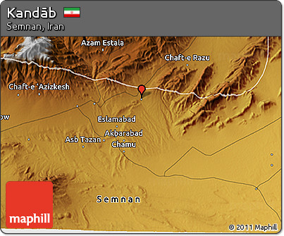 Physical 3D Map of Kandāb