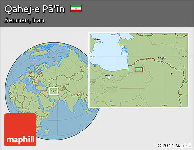 Savanna Style Location Map of Qahej-e Pā'īn