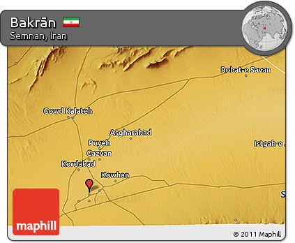 Physical 3D Map of Bakrān