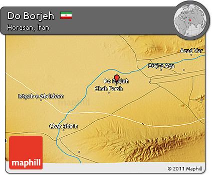 Physical 3D Map of Do Borjeh