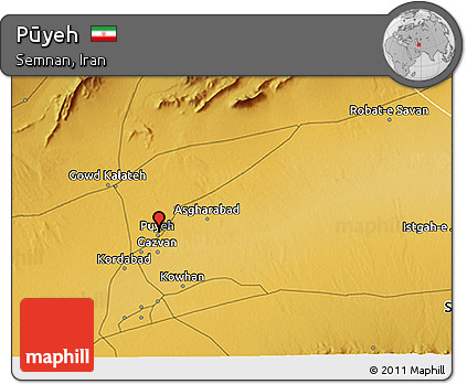 Physical 3D Map of Pūyeh