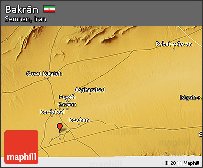 Physical 3D Map of Bakrān