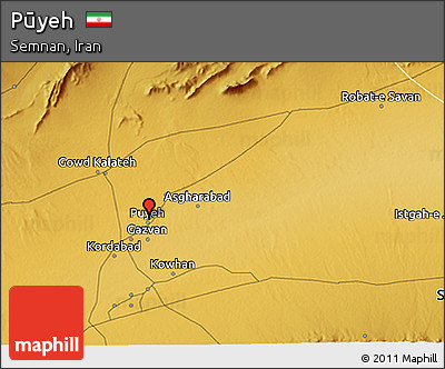 Physical 3D Map of Pūyeh