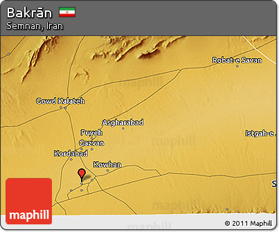 Physical 3D Map of Bakrān