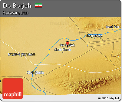 Physical 3D Map of Do Borjeh