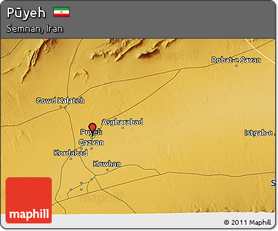 Physical 3D Map of Pūyeh