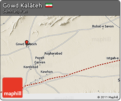 Shaded Relief 3D Map of Gowd Kalāteh