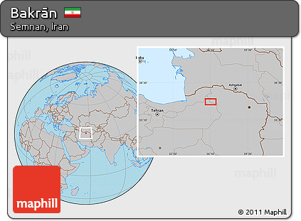 Gray Location Map of Bakrān