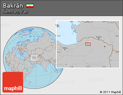 Gray Location Map of Bakrān