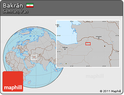 Gray Location Map of Bakrān