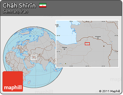 Gray Location Map of Chāh Shīrīn