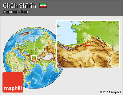 Physical Location Map of Chāh Shīrīn