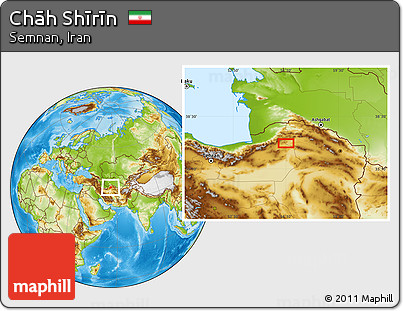 Physical Location Map of Chāh Shīrīn