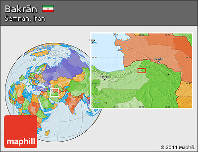 Political Location Map of Bakrān