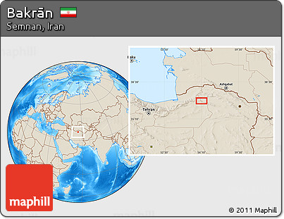 Shaded Relief Location Map of Bakrān