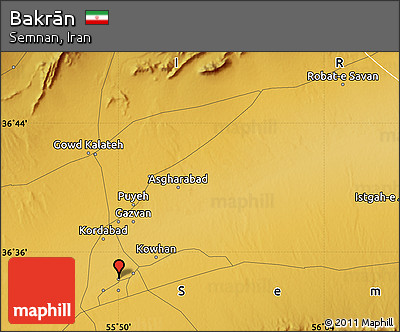 Physical Map of Bakrān