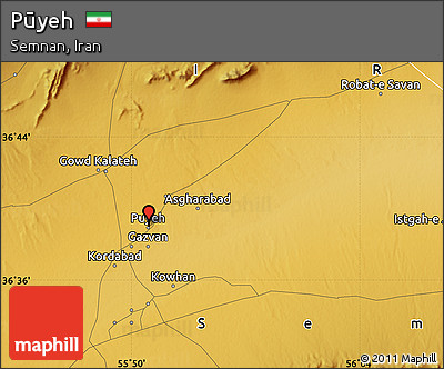 Physical Map of Pūyeh