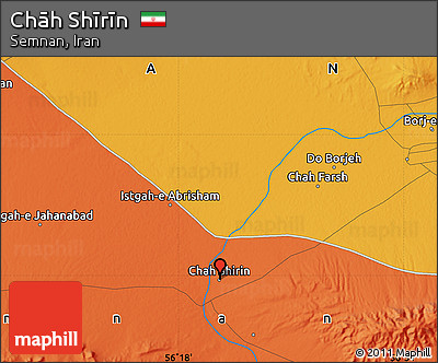 Political Map of Chāh Shīrīn