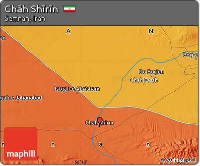 Political Map of Chāh Shīrīn