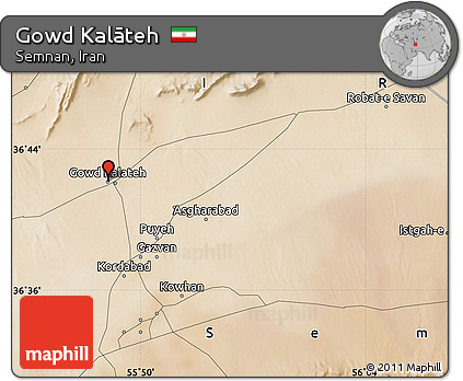 Satellite Map of Gowd Kalāteh