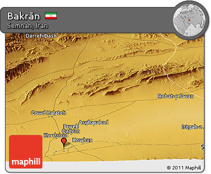 Physical Panoramic Map of Bakrān