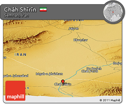 Physical Panoramic Map of Chāh Shīrīn