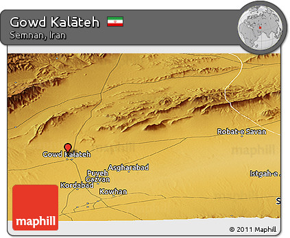 Physical Panoramic Map of Gowd Kalāteh