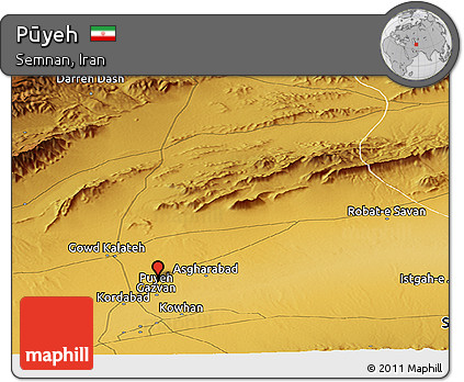 Physical Panoramic Map of Pūyeh