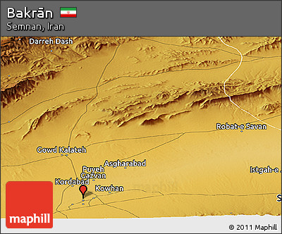 Physical Panoramic Map of Bakrān