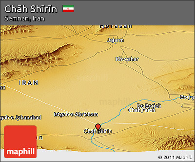 Physical Panoramic Map of Chāh Shīrīn