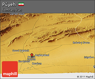 Physical Panoramic Map of Pūyeh