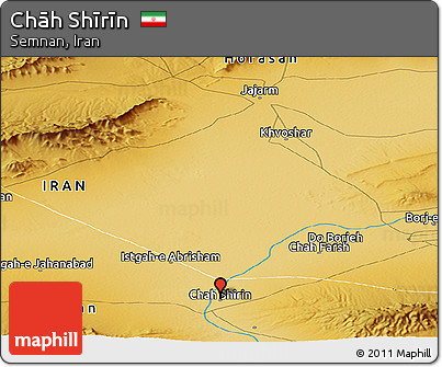 Physical Panoramic Map of Chāh Shīrīn