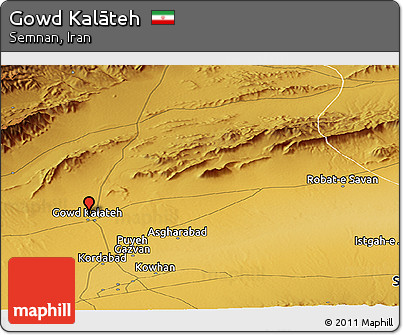 Physical Panoramic Map of Gowd Kalāteh