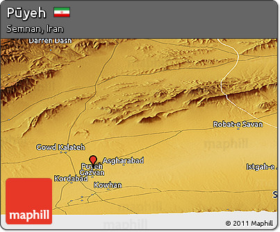 Physical Panoramic Map of Pūyeh